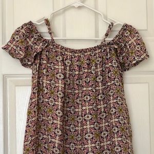Patterned Tank/Off Shoulder Top